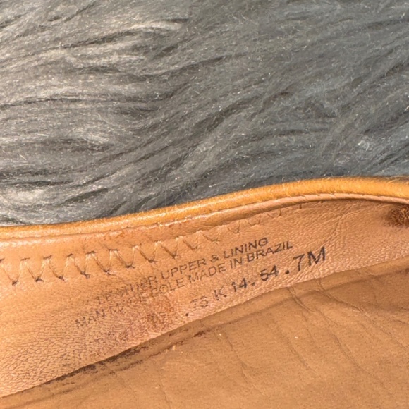 Tory Burch Reva Ballet Flat Tumbled Leather Royal Tan Gold Size 7 - Picture 7 of 8